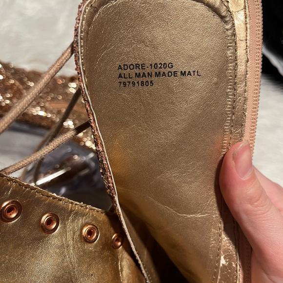 Rose gold glitter platform adore pleasers - Picture 5 of 8